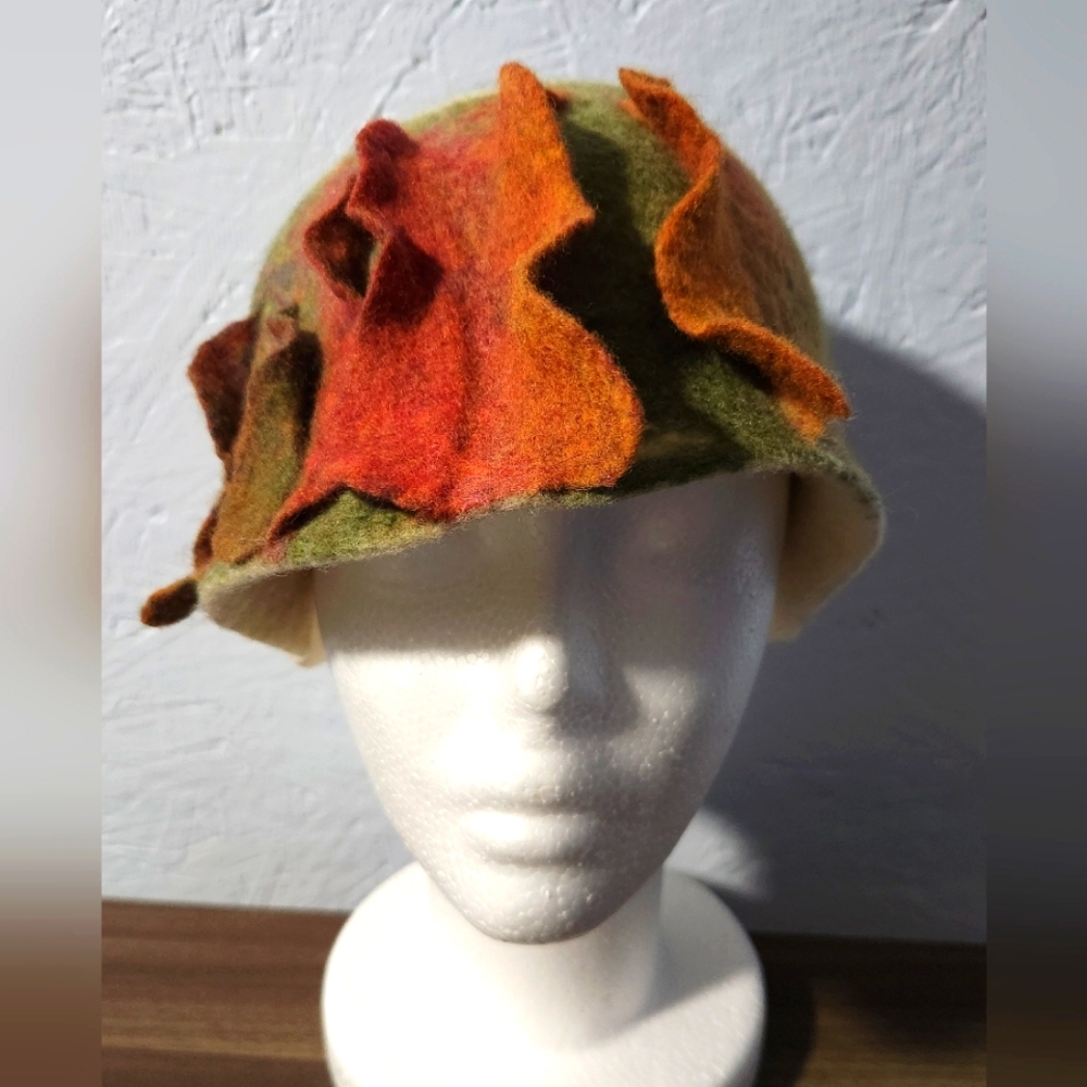 Vintage Felt Earthtone Bucket Hat